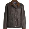 Lands’ End Women’s Waxed Cotton Barn Jacket(Chocolate/Oak Trim)