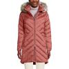 Lands’ End Womens Plush Lined Insulated Coat Dark Rose Clay Regular Large