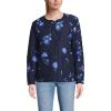 Lands’ End Women’s Quilted Reversible Jacket(Navy Floral/Navy Gingham)