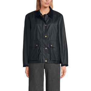 Lands’ End Women’s Waxed Cotton Barn Jacket(Dark Navy)