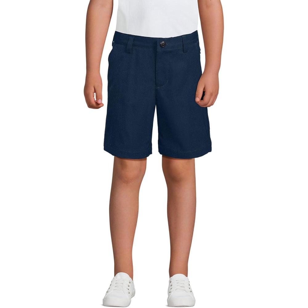 imageLands End Boys Husky Sport Active Performance Chino Shorts 18 Classic Navy