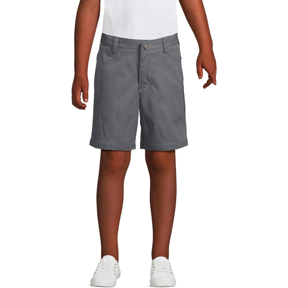 imageLands End Boys Husky Sport Active Performance Chino Shorts 20 Arctic Gray