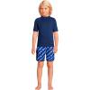 Lands’ End B Cargo Pocket Swim Trunk Electric Blue Bias Tie Dye Kids Large