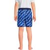 Lands’ End B Cargo Pocket Swim Trunk Electric Blue Bias Tie Dye Kids Large