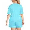 Lands’ End Women’s Sunshade UPF 50 Elbow Sleeve Rash Guard Swim Tee(River Mist)