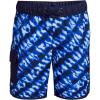 Lands’ End B Cargo Pocket Swim Trunk Electric Blue Bias Tie Dye Kids Large