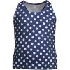 Lands’ End G Tankini Swim Top Deep Sea Navy Shadow Dot Kids Slim 7