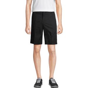 Lands’ End Boys Plain Front Blend Chino Shorts(Black)