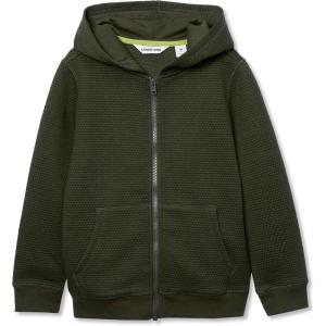 Lands’ End Boys Texture Knit Zip Up Hoodie(Midnight Olive)