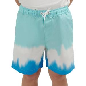 Lands’ End Little Boys’ Swimwear UPF 50 Mesh Liner Swim Trunks (XXS-S)(White)
