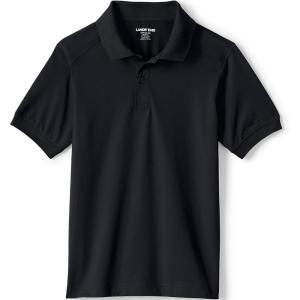 Lands’ End School Uniform Kids Short Sleeve Rapid Dry Polo Shirt(Black)