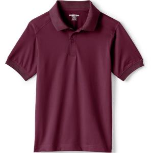 Lands’ End School Uniform Kids Short Sleeve Rapid Dry Polo Shirt(Burgundy)