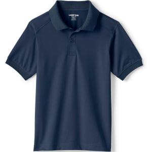 Lands’ End School Uniform Kids Short Sleeve Rapid Dry Polo Shirt(Classic Navy)