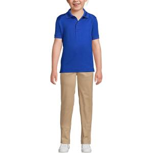 Lands’ End School Uniform Kids Short Sleeve Rapid Dry Polo Shirt(Cobalt)