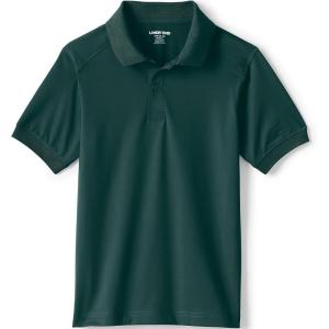 Lands’ End School Uniform Kids Short Sleeve Rapid Dry Polo Shirt(Evergreen)
