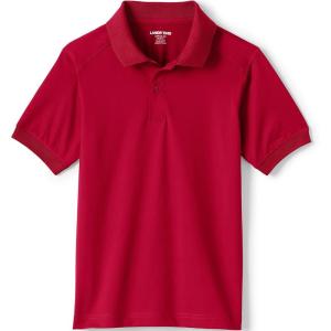 Lands’ End School Uniform Kids Short Sleeve Rapid Dry Polo Shirt(Red)
