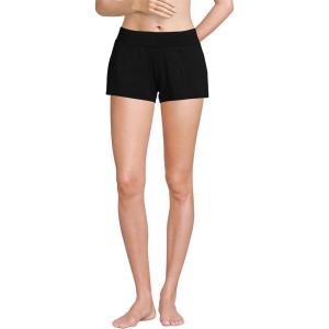 Lands’ End Women’s 3″ Tummy Control Modest Swim Shorts(Black)