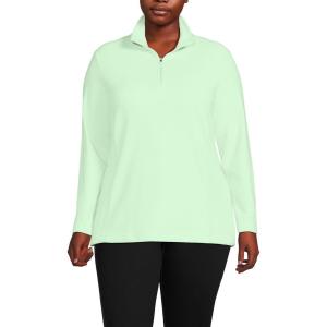 Lands’ End Anyweather Fleece Quarter Zip Pullover(Icy Mint Green)