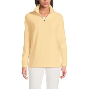 Lands’ End Anyweather Fleece Quarter Zip Pullover(Pale Sunbeam Yellow)