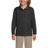 Lands’ End School Uniform Girls Long Sleeve Feminine Fit Rapid Dry Polo Shirt(Black)