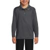 Lands’ End School Uniform Girls Long Sleeve Feminine Fit Rapid Dry Polo Shirt(Soapstone)