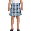 Lands’ End School Uniform Girls Plaid A Line Tab Skort Top of Knee(Clear Blue Plaid)