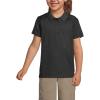 Lands’ End School Uniform Girls Short Sleeve Feminine Fit Rapid Dry Polo Shirt(Black)