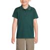 Lands’ End School Uniform Girls Short Sleeve Feminine Fit Rapid Dry Polo Shirt(Evergreen)