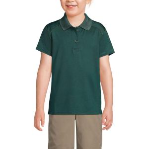 Lands’ End School Uniform Girls Short Sleeve Feminine Fit Rapid Dry Polo Shirt(Evergreen)