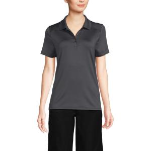 Lands’ End School Uniform Women’s Short Sleeve Feminine Fit Rapid Dry Polo Shirt(Soapstone)