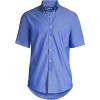 Lands’ End School Uniform Men’s Short Sleeve No Iron Pinpoint Dress Shirt(French Blue)