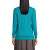 Lands’ End School Uniform Women’s Long Sleeve Feminine Fit Interlock Polo Shirt(Teal Breeze)