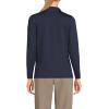 Lands’ End School Uniform Women’s Long Sleeve Feminine Fit Rapid Dry Polo Shirt(Classic Navy)