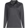 Lands’ End School Uniform Women’s Long Sleeve Feminine Fit Rapid Dry Polo Shirt(Soapstone)