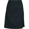 Lands’ End School Uniform Women’s Plaid A Line Tab Skort Top of Knee(Classic Navy/Evergreen Plaid)