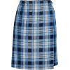 Lands’ End School Uniform Women’s Plaid A Line Tab Skort Top of Knee(Clear Blue Plaid)