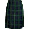 Lands’ End School Uniform Women’s Plaid A Line Tab Skort Top of Knee(Hunter/Classic Navy Plaid)
