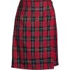 Lands’ End School Uniform Women’s Plaid A Line Tab Skort Top of Knee(Red/Black Plaid)