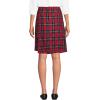 Lands’ End School Uniform Women’s Plaid A Line Tab Skort Top of Knee(Red/Black Plaid)