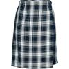 Lands’ End School Uniform Women’s Plaid A Line Tab Skort Top of Knee(White Plaid)