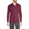 Lands’ End School Uniform Men’s Long Sleeve Interlock Polo Shirt(Burgundy)