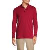 Lands’ End School Uniform Men’s Long Sleeve Interlock Polo Shirt(Red)