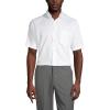 Lands’ End School Uniform Men’s Short Sleeve No Iron Pinpoint Dress Shirt(White)