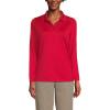 Lands’ End School Uniform Women’s Long Sleeve Feminine Fit Rapid Dry Polo Shirt(Red)