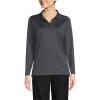 Lands’ End School Uniform Women’s Long Sleeve Feminine Fit Rapid Dry Polo Shirt(Soapstone)