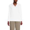 Lands’ End School Uniform Women’s Long Sleeve Feminine Fit Rapid Dry Polo Shirt(White)