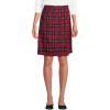 Lands’ End School Uniform Women’s Plaid A Line Tab Skort Top of Knee(Red/Black Plaid)