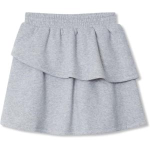 Lands’ End Girls Tiered Fleece Skort(Gray Heather)