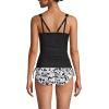 Lands’ End Chlorine Resistant Underwire Tankini Swimsuit Top(Black)