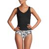 Lands’ End Chlorine Resistant Underwire Tankini Swimsuit Top(Black)